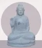 Product image 1 of the product “Seated Buddha made of Riverstone in Abhaya Position - gesture of fearlessness, H. 83cm. ”